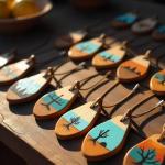 Western Aesthetic: Hand-Painted Wooden Jewelry with a Classic Twist