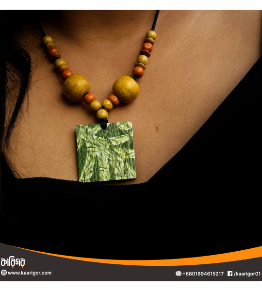 Wooden Batik Necklace