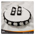 Crochet Patterned Beaded Choker Set