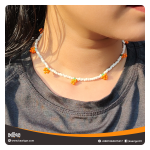 Beaded Orange Choker