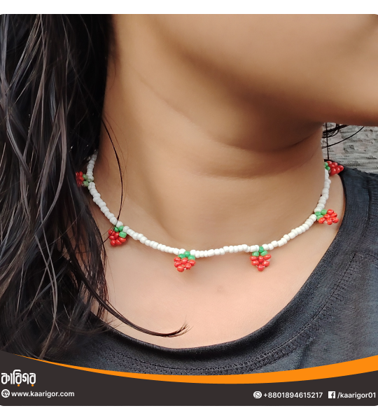 Beaded Strawberry Choker