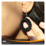 Black Hoop Earrings