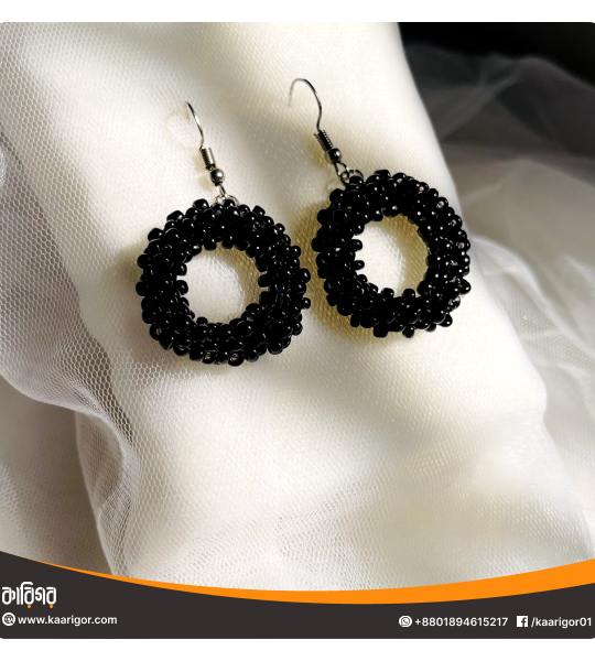 Black Hoop Earrings