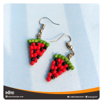 Beaded Watermelon Earrings