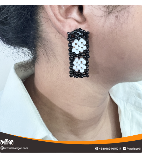 Crochete Patterned Beaded Earrings
