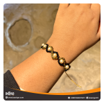 Black and Golden Beaded Bracelet