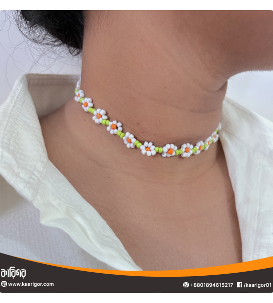 Beaded Daisy Choker