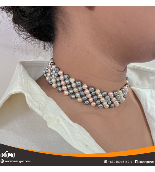 Multicolored Beaded Choker