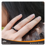 Beaded Black Ring
